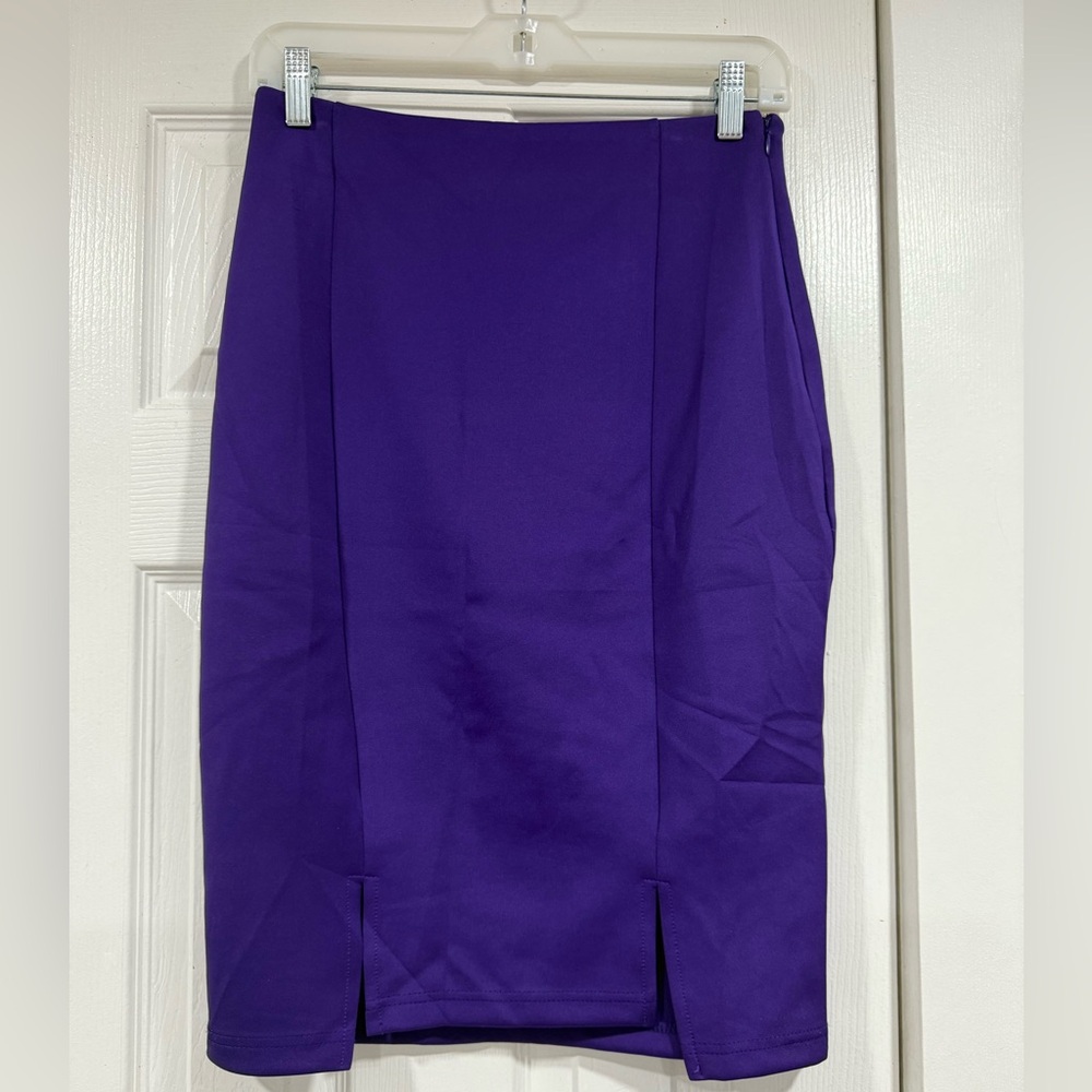 Spense Vibrant Purple Pencil Skirt